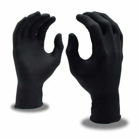 CORDOVA Nitri-Cor Eclipse, Nitrile Disposable Gloves, 4 mil Palm, Nitrile, Powder-Free, XL, 12 PK, Black 4083BXL